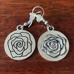 Beautiful rose disc earrings